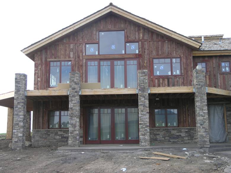 Faded Red Painted Barnwood Siding